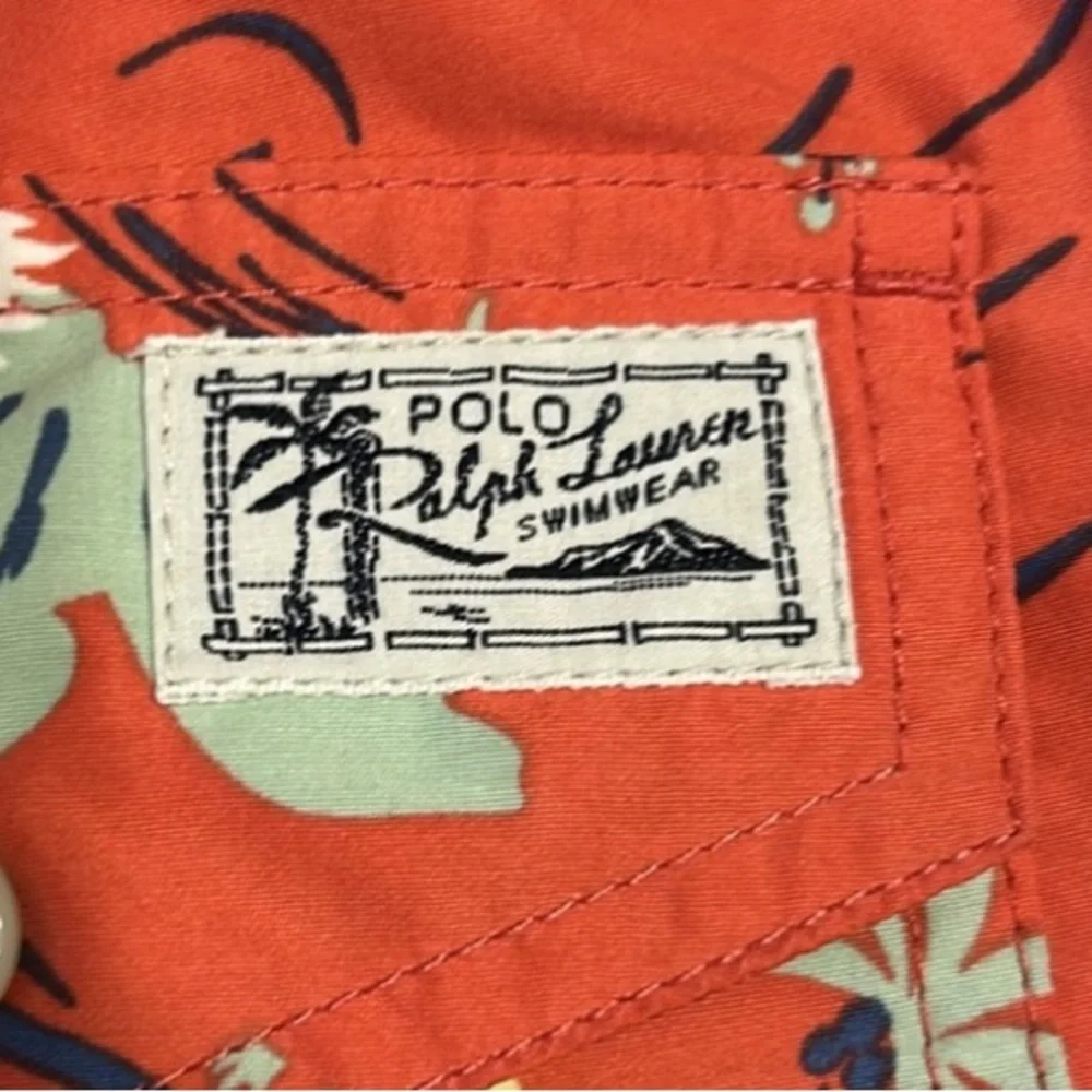 Polo Ralph Lauren Tropical Swim Trunks | Coastal Cabana Retro Board Shorts M O